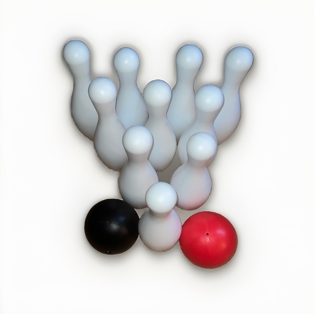 Kids Play Day Jumbo Bowling Set 2 Balls Plus 10 Pins Fast Shipping Age 5+